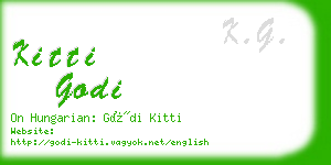 kitti godi business card